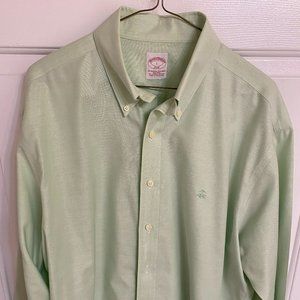 Brooks Brothers Madison Fit Green Shirt (Size L)